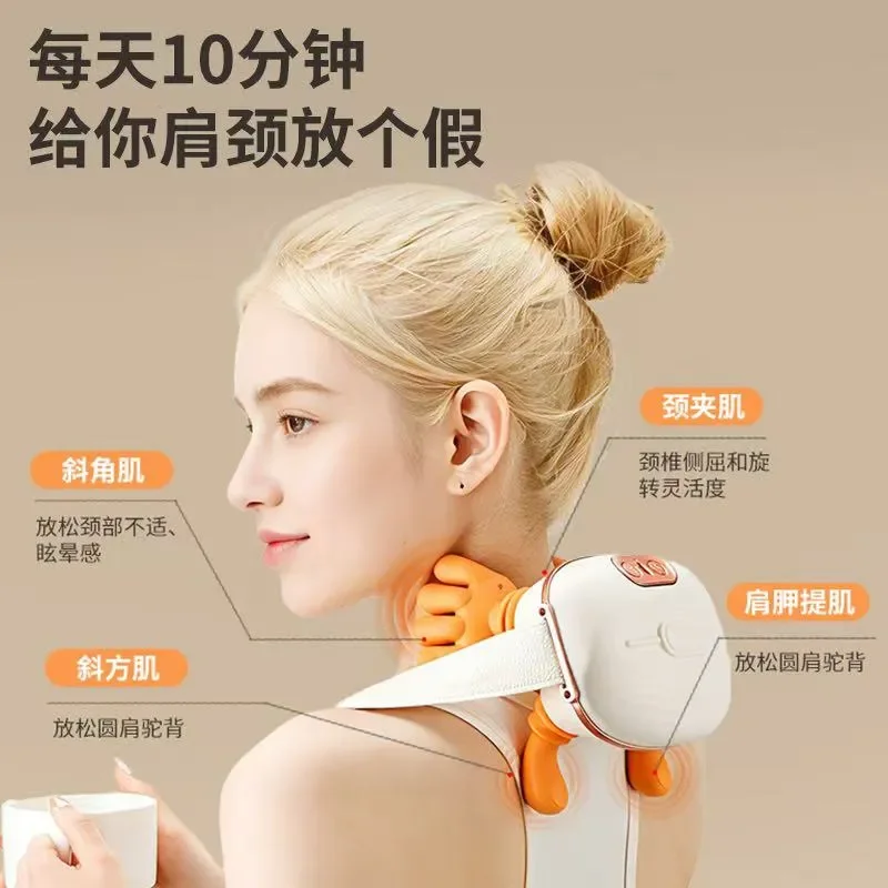 Master Hand Shoulder and Neck Massager Trapezius Neck and Neck Kneading Massager Tortoise Hot Compress Cervical Spine Massage