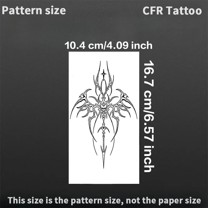 Y2K Style Korean Fashion Skull Wings Herbal Juice Tattoo Sticker For Woman Arm Halloween Tatoo Waterproof Durable Tattoos Charm