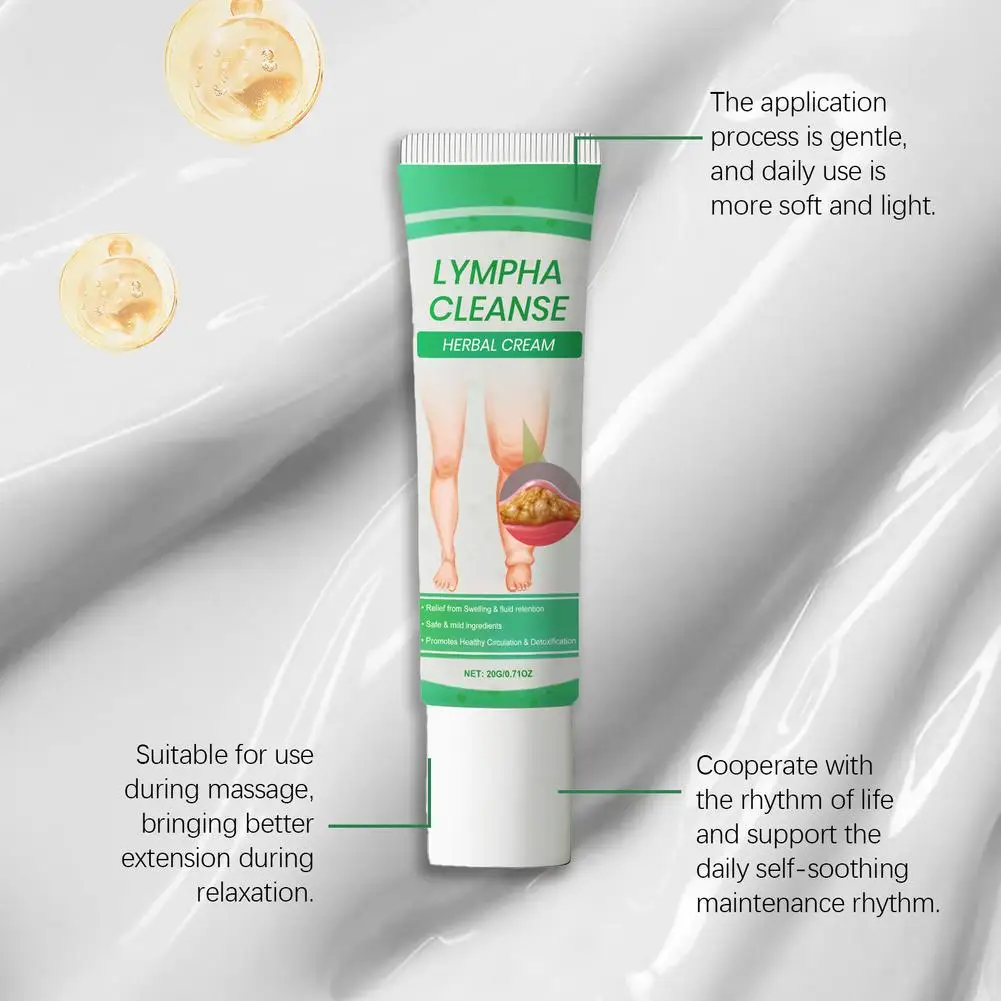 Leg Detumescence Cream, Natural Herbal Essence Deep Moisturizing Relieving Leg Edema for All Skin Types