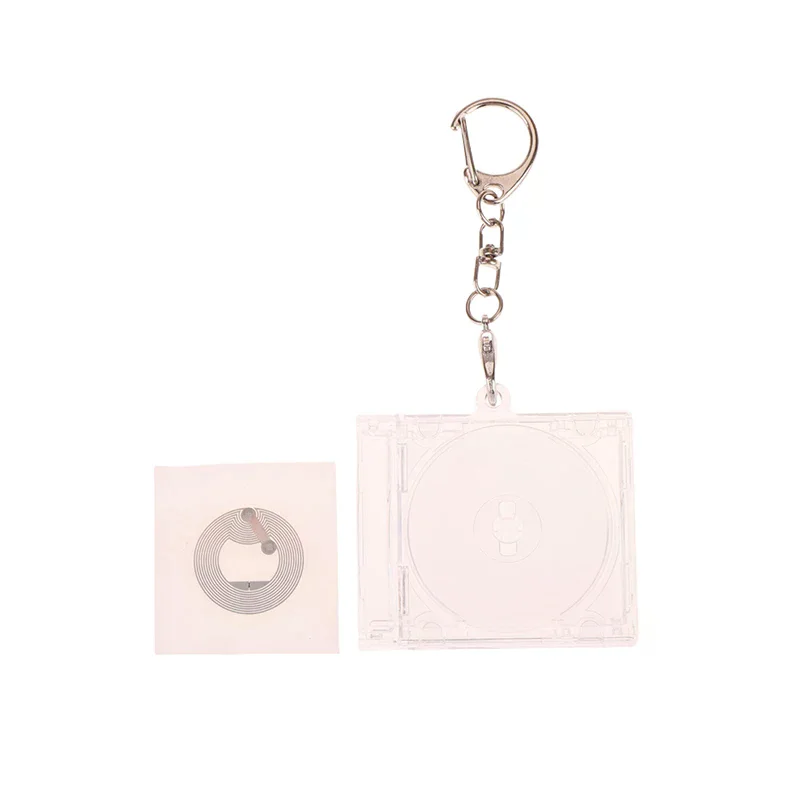 1 PCS Blank Album Mini CD Case Key Chain For DIY Backpack Hanging Decor Keychain Pendant