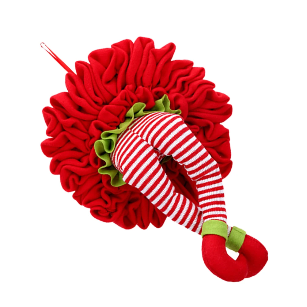 

1pc Christmas Tree Elf Leg Pendant Red Color Lightweight Ornament for Door Window Christmas Home Accessories