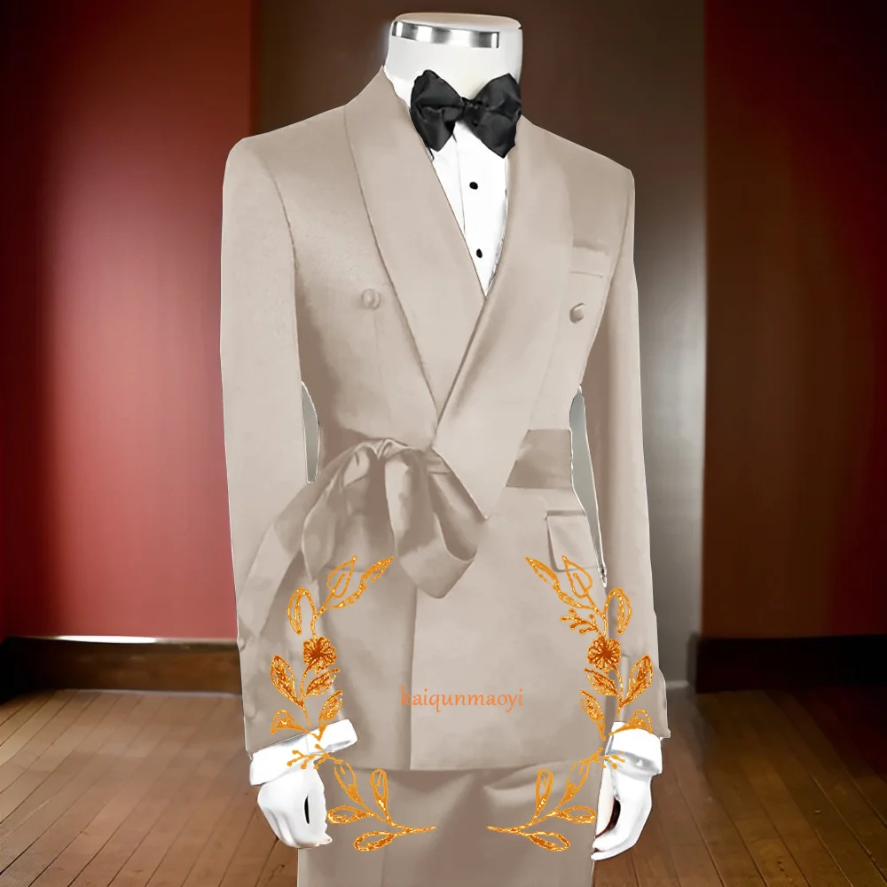 Suit for Mens Elegant 2-piece suit Jacket Pants Groom Wedding Tuxedo Formal Blazer Custom Outfit XS-5XL