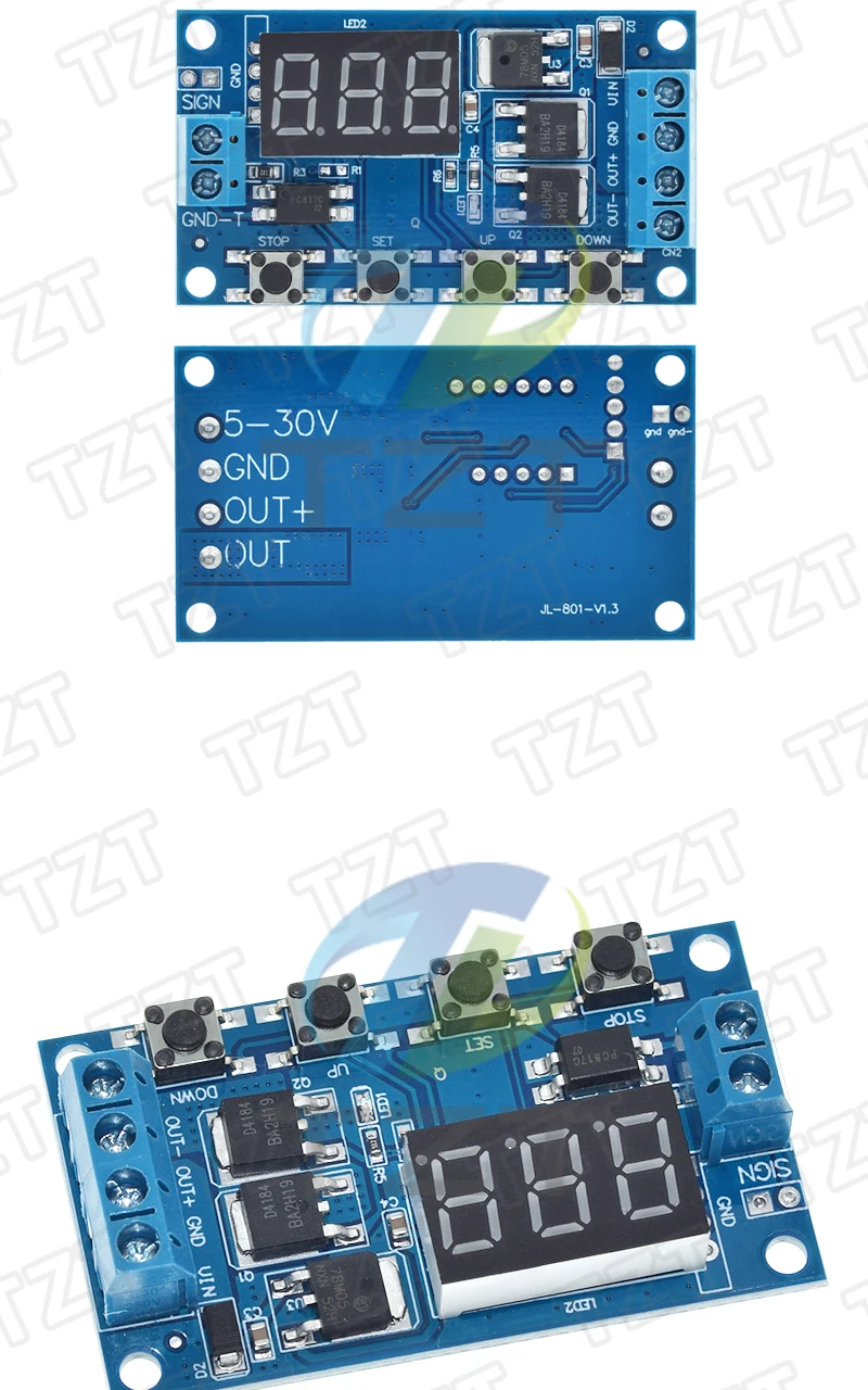 DIYTZT 1/2/3PCS Trigger Zyklus Timer Verzögerung Schalter 12 24V Platine Dual MOS Rohr control Modul – Detail 7
