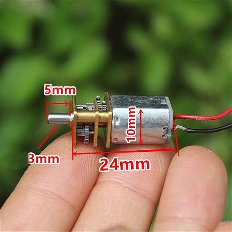 High Efficiency Low Power N20 DC3-6V Electric Micro DC Geared Motor 26-53RPM Metal Motor Gear Adjustable Speed Reversed