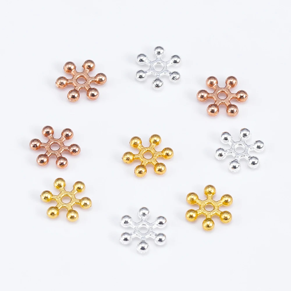 

100Pcs Mini Petals Loose Beads 4mm 8 mm Flower Stopper Spacer Bead to Make Bracelets for Jewelry Making Findings