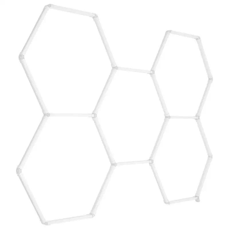 

Hexagon Garage Lights, 26400LM, 6500K 5 Grid Systems Honeycomb Hexagonal Garage LED Lights, DIY Cool White Car Detailing Garage Ceiling Lighting Bright Shop Light for Gym Basement Workshop