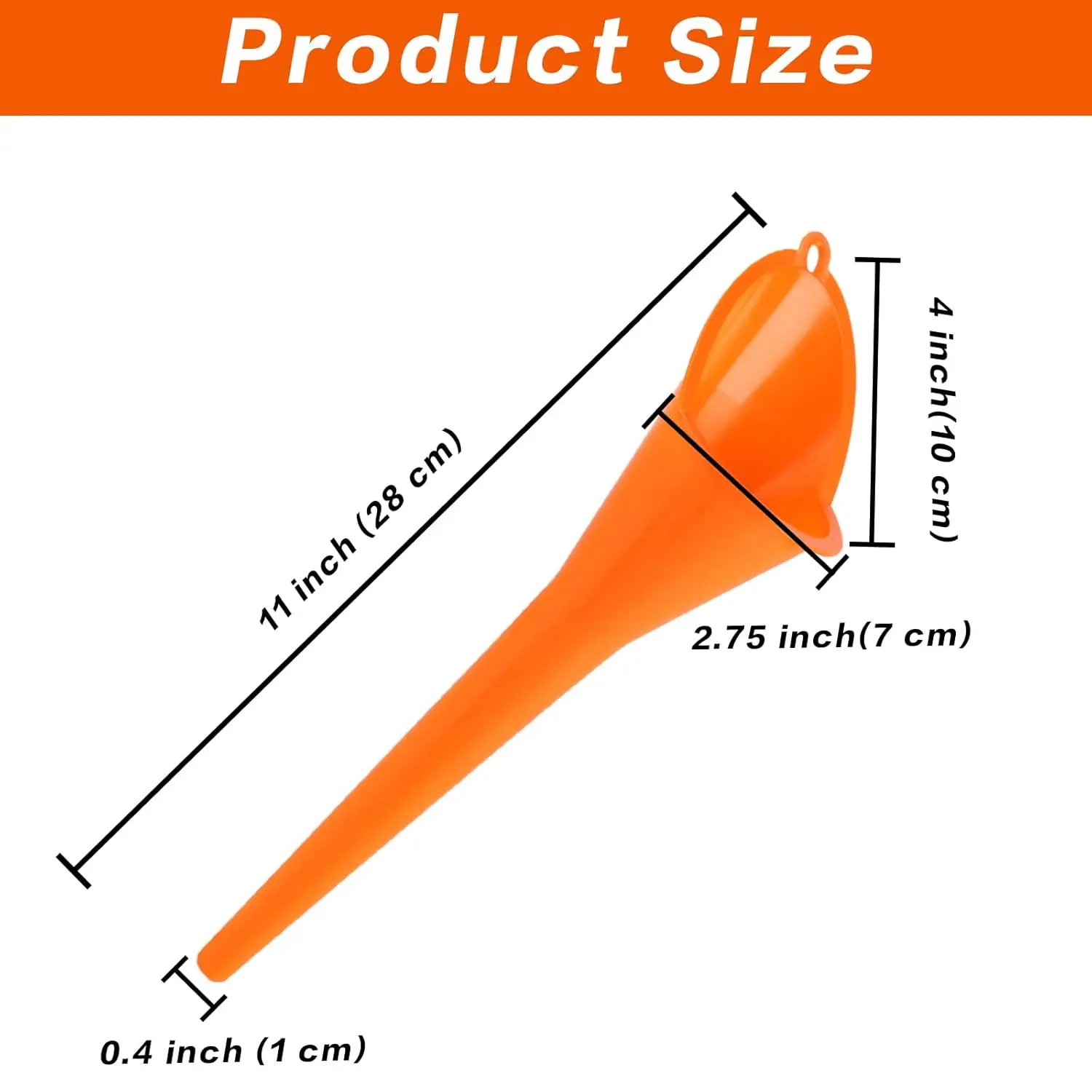 Plastic Long Neck Oil Funnel Set, Multi-Function Automotive Funnel for Transmission Fluid, Car Water Diesel Engine Oil