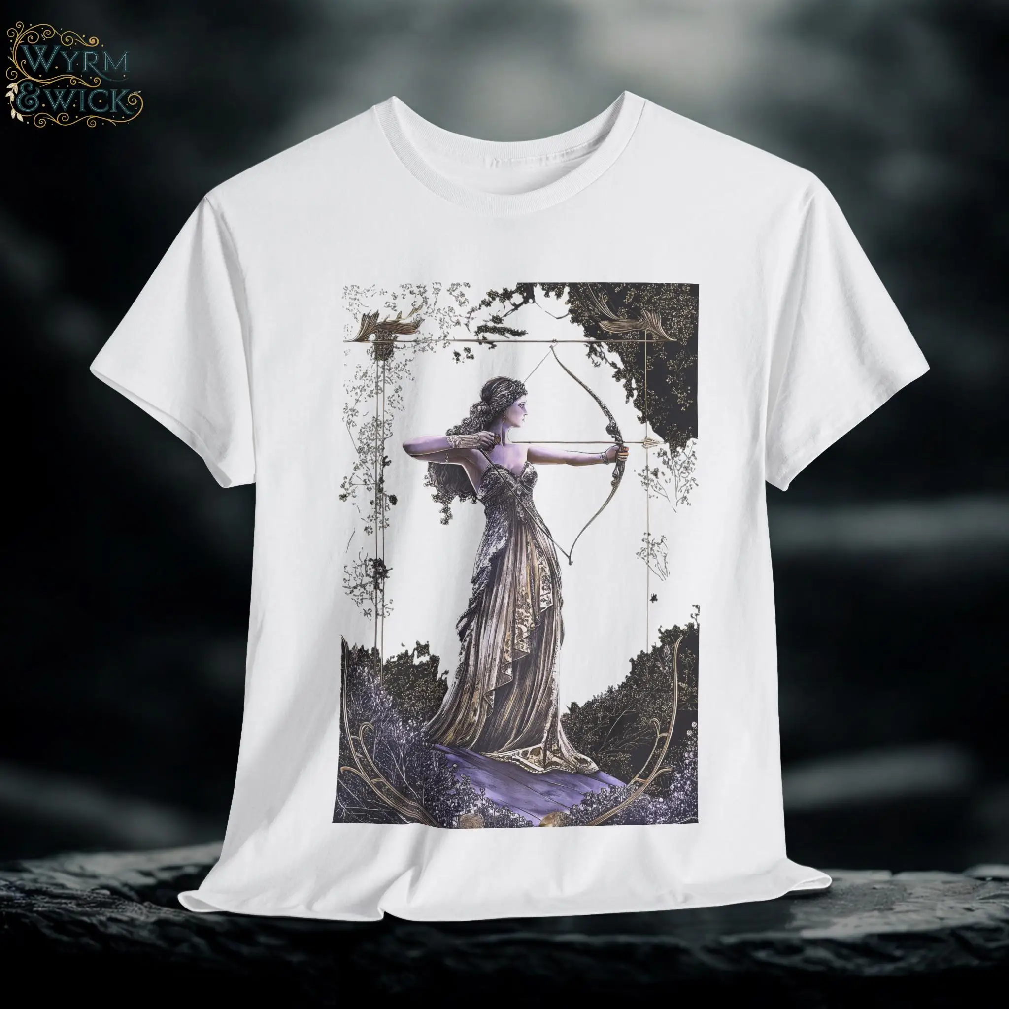 Artemis Goddess of The Hunt Mythology God Graphic T Greek Myth Shirt Unisex Cotton Tee Hunting Lover Gift Mythical Creature Top