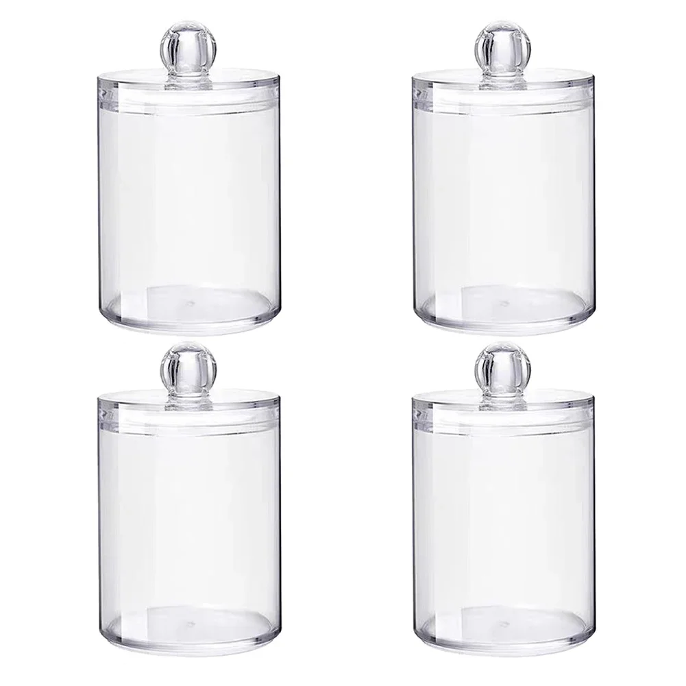 Bathroom Light Brightness Clear Acrylic Storage Box Acrylic Ample Storage Space Clear Acrylic Cotton Swab Holder