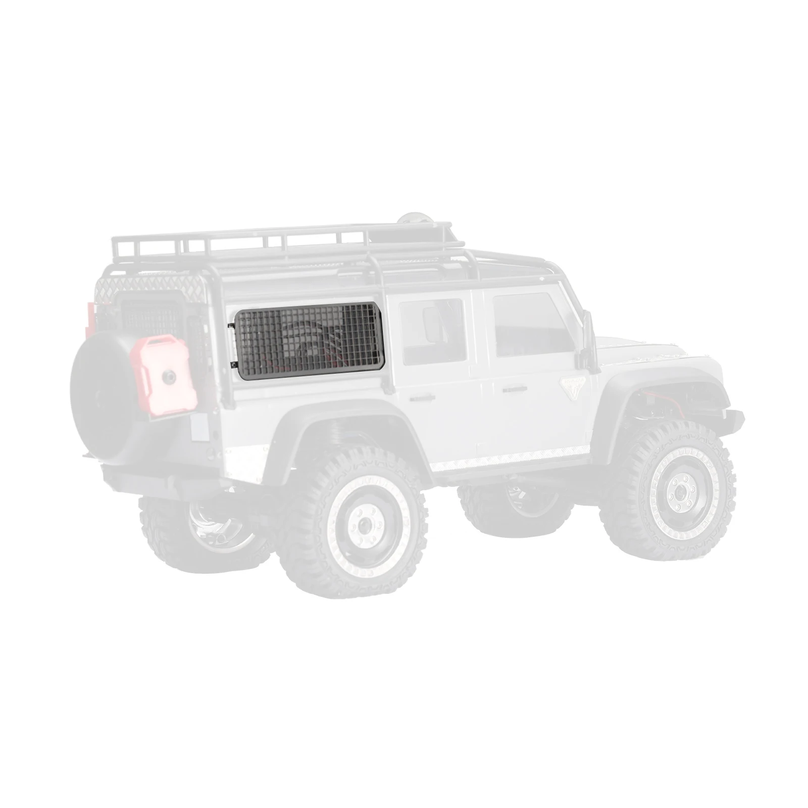 Dla TRX4M Defender 1/18 RC Car Metal Stereo Window Mesh Side Rear Window Mesh Set Stainless Steel 1/18 RC Car Accessories