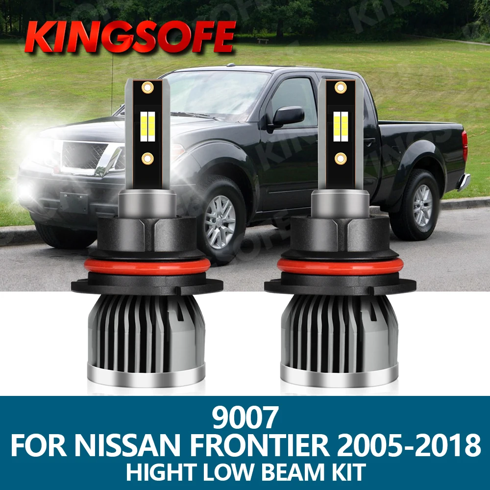 

2Pcs LED Headlight 9007 Car Light 26000Lm 110W 6000K CSP Chip White Hight Low Beam Bulbs Kit For Nissan Frontier 2005-2018