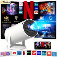 Proyector portátil 4K Ultra HD HY300 2025 300ANSI Android 11 BT54 Enfoque electrónico Altavoz incorporado Cine en casa