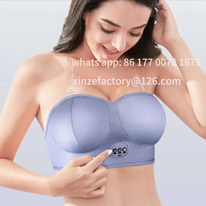 Customizable Electric Breast Massage Bra Vibration Chest Massager Growth Enlargement Enhancer Breast Heating