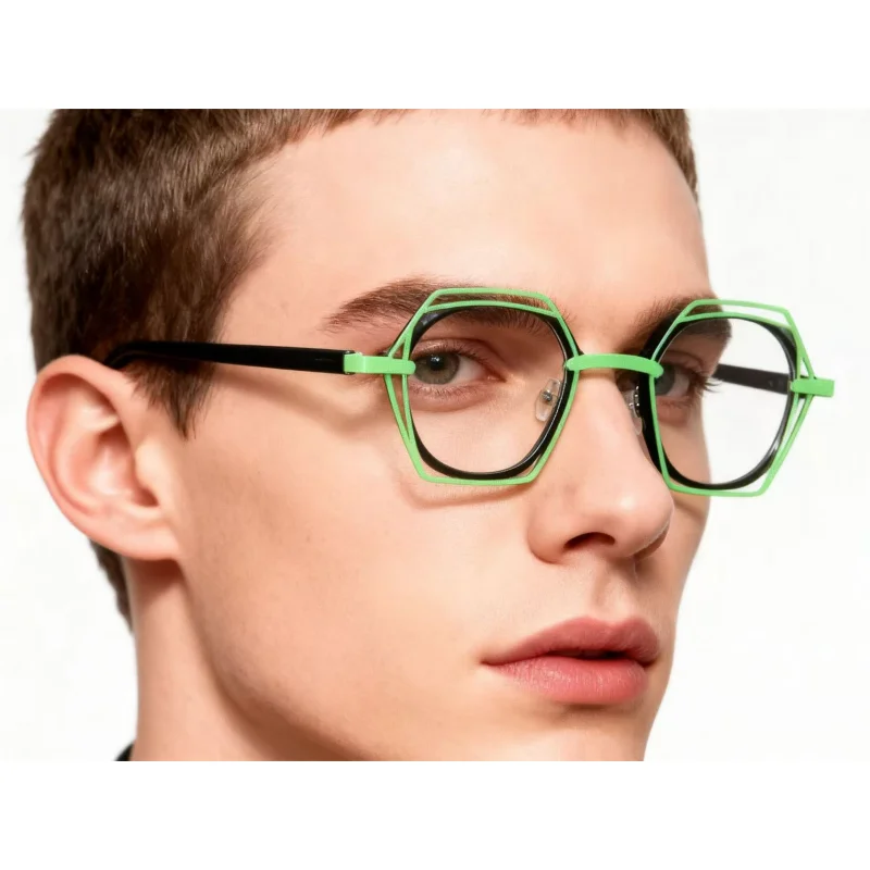 Nuevas monturas de gafas de acetato de titanio para hombre y mujer, monturas de gafas cuadradas de buena calidad, monturas de gafas graduadas Retro