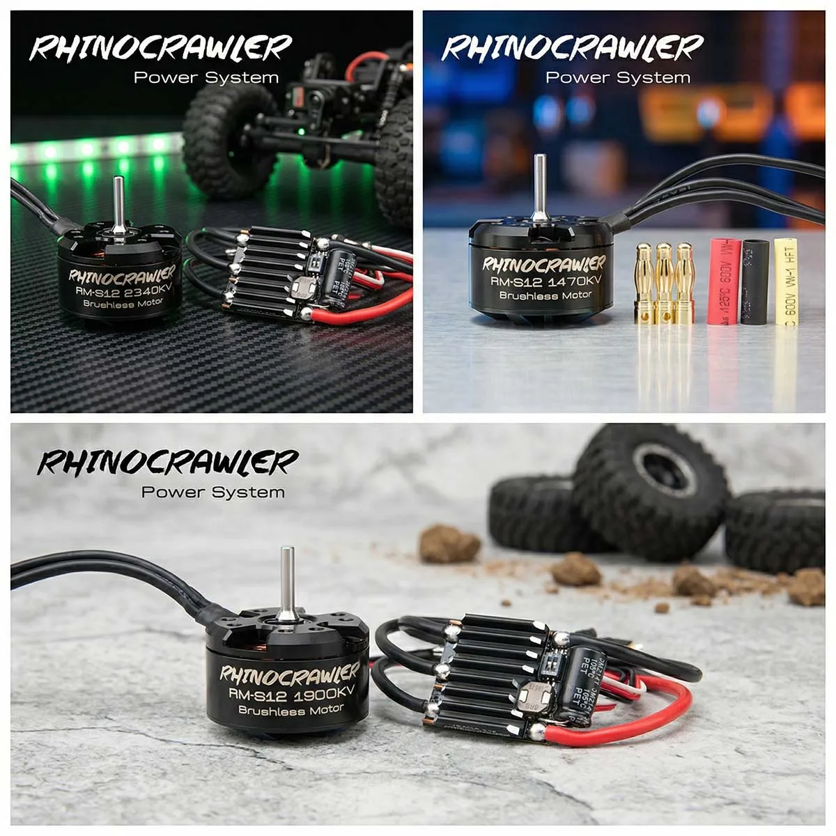 RhinoESC AM32 40A Brushless Motor Combo RM-S12 ESC Power System
