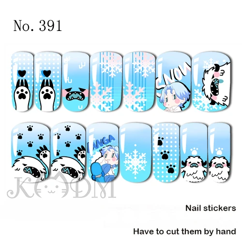 REKI Chinen Miya SNOW Sakura Nail Stickers Anime Cute Chibi Nail decalcomanie hanno bisogno di tagliare a mano accessori per unghie Cartoon Art