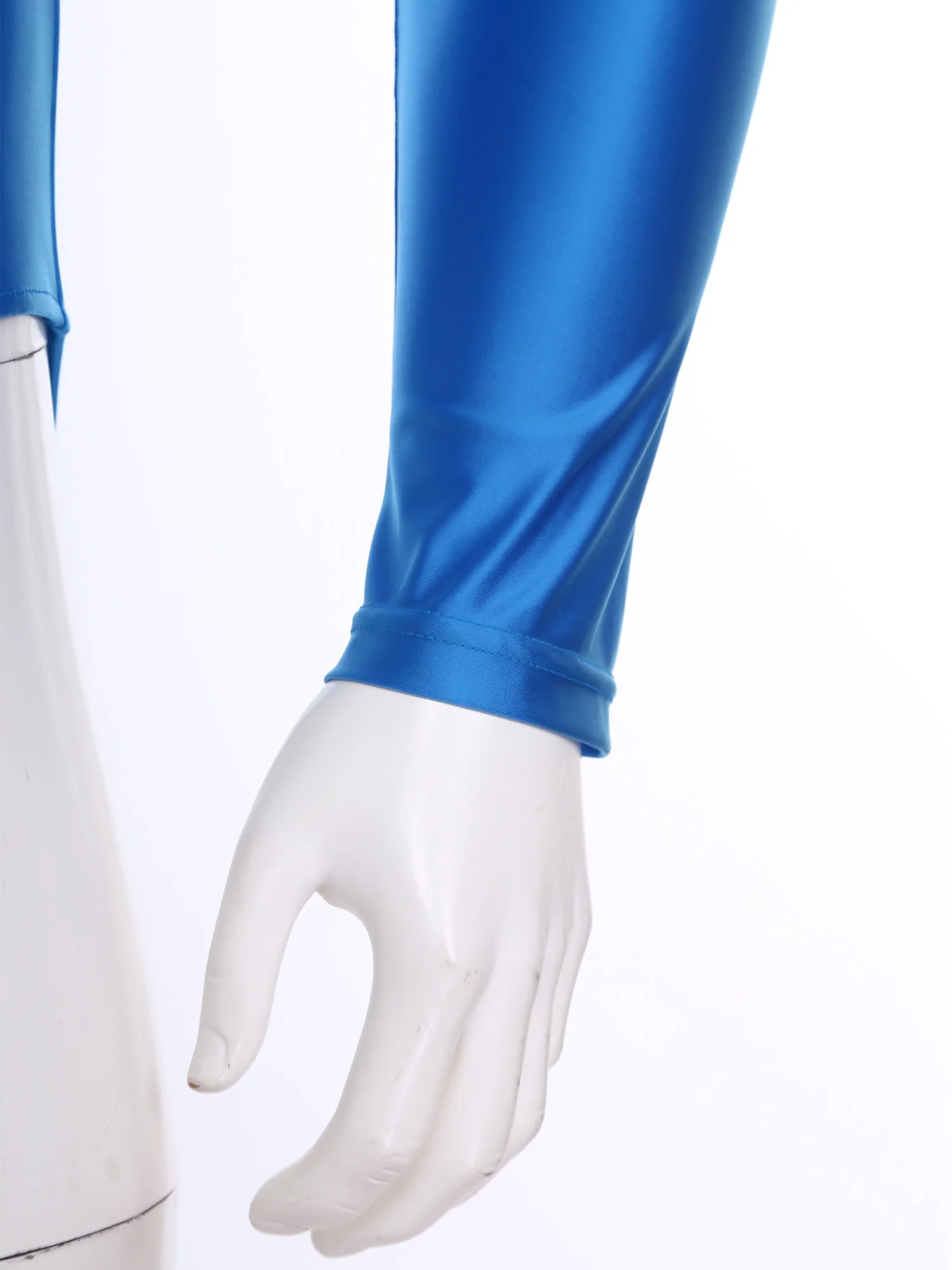 

Мужской глянцевый боди с воротником-стойкой, купальник с длинным рукавом и молнией спереди, трико, комбинезон для пляжного серфинга, плавания, тренировок