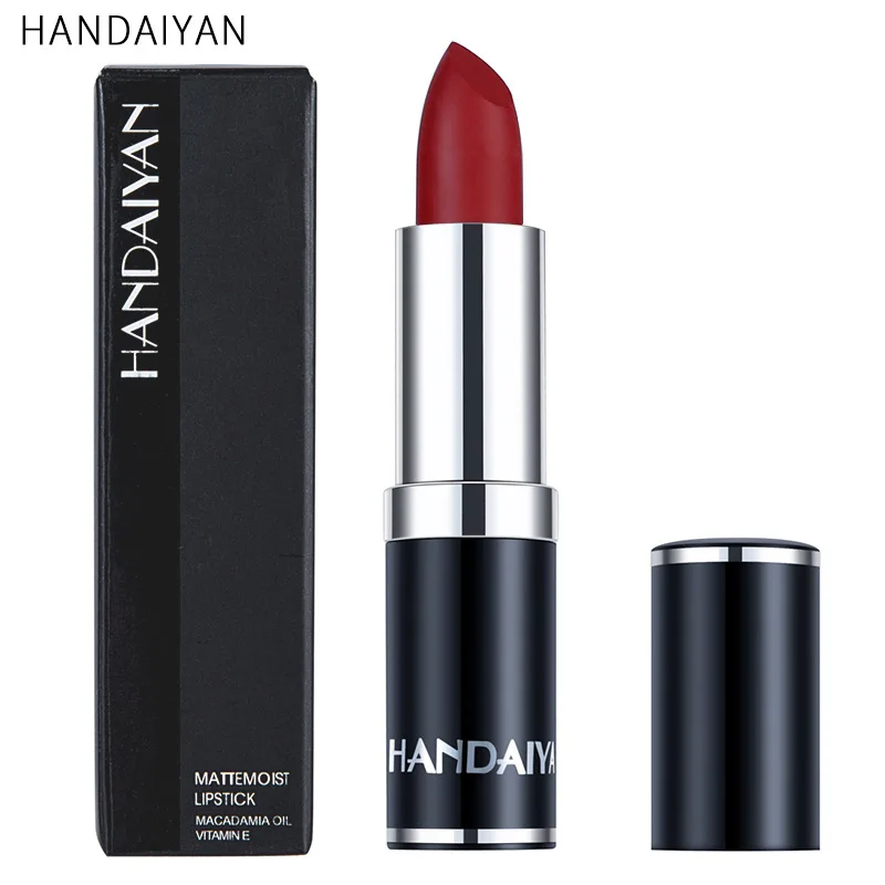 HANDAIYAN 12 colori rossetto opaco impermeabile idratare velluto Sexy lucidalabbra colore popolare vendita calda moda bellezza rossetto