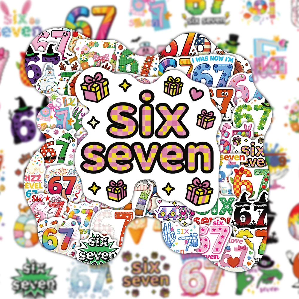 الكرتون الملونة الأزياء 67 الأمريكية الإنترنت المشاهير الرقمية الكتابة على الجدران ملصقات الإبداعية متعة عطلة نمط الديكور الهاتف