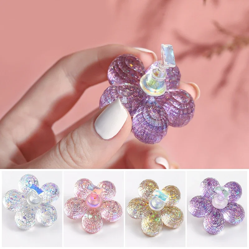 

Aurora Magnetic Nail Tips Holder with Flower Design Manicure Practice Stand Display Nail Art Accessories