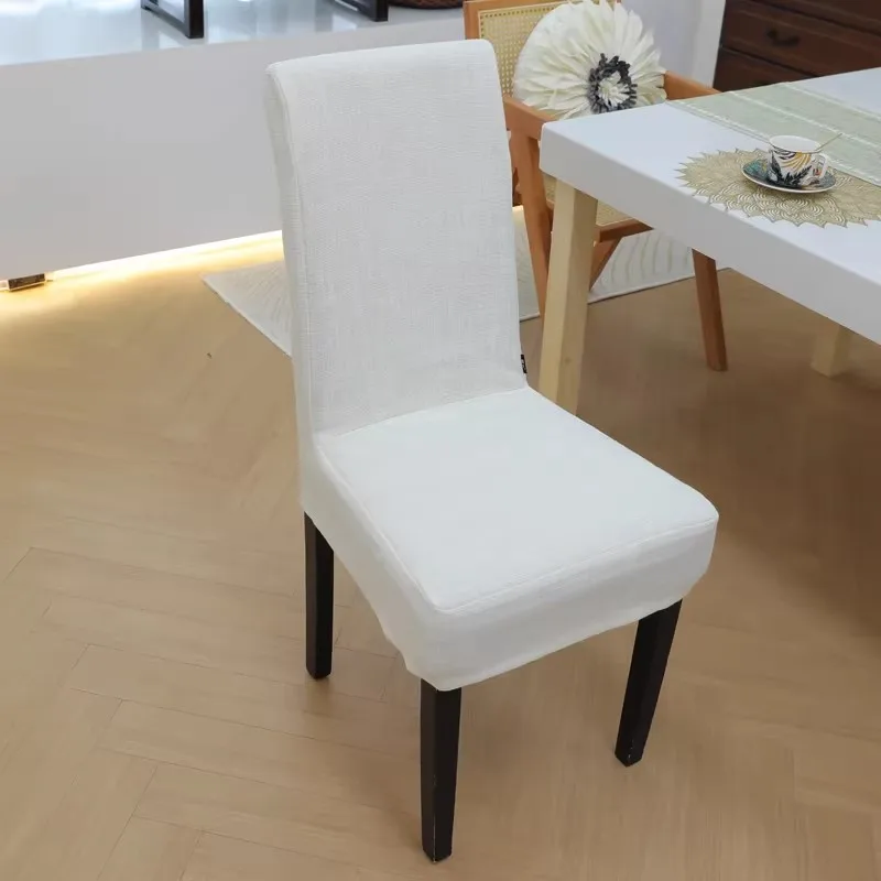 Customized Quality Thickening Linen Cotton One-Piece Dining Chair Cover for Home Comfortable Fit Chair Slipcover