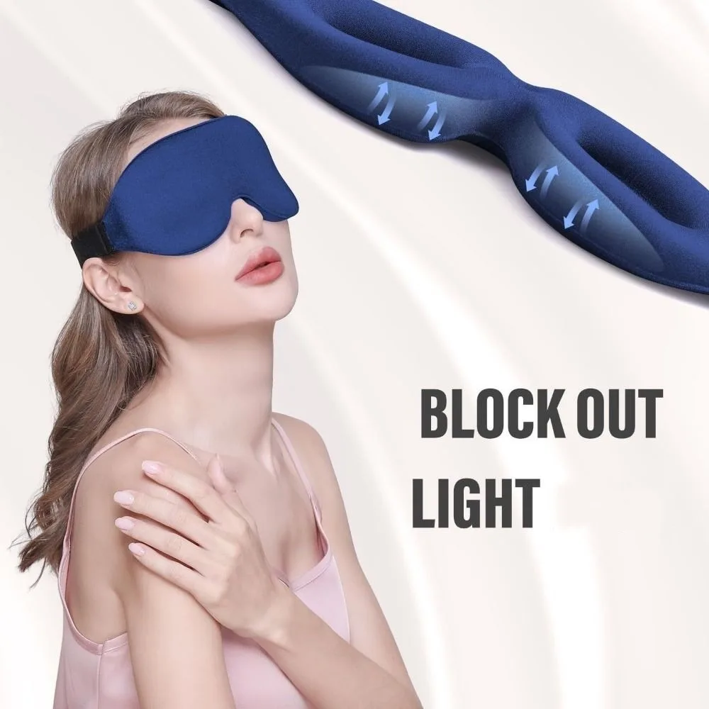 Sleeping Aid Breathable 3D Eye Mask Zero Pressure Full Shading Sleep Mask Adjustable Super Soft Nap Mask Women