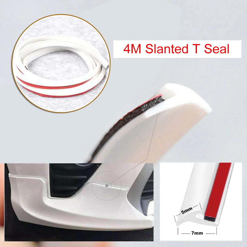 New 4M EPDM Rubber With Double-Sided Adhesive Tape Car Door Seal Strip Hood Trunk Edge Weatherstrip Moulding Direct Replacement