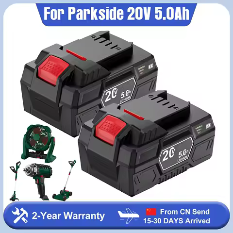 20V 5Ah Li-ion Battery For Parkside X 20V Team Compatible With For Parkside PAP 20 B3/A3/PAPS 208 A1