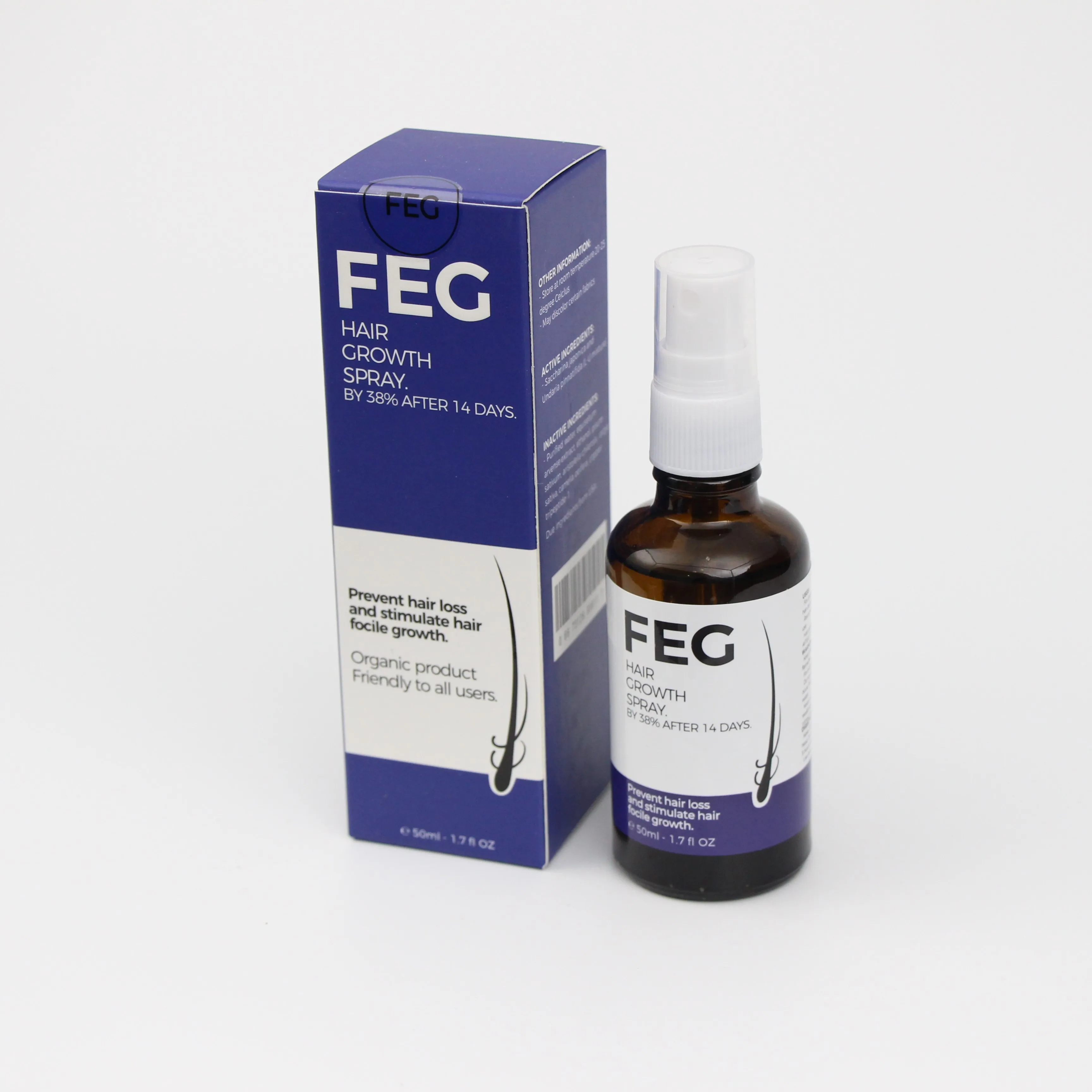 FEG hair growth spray hair loss HAIR GROWTH stimulate hair focile growth ownning Longer, thicker and healthier hair