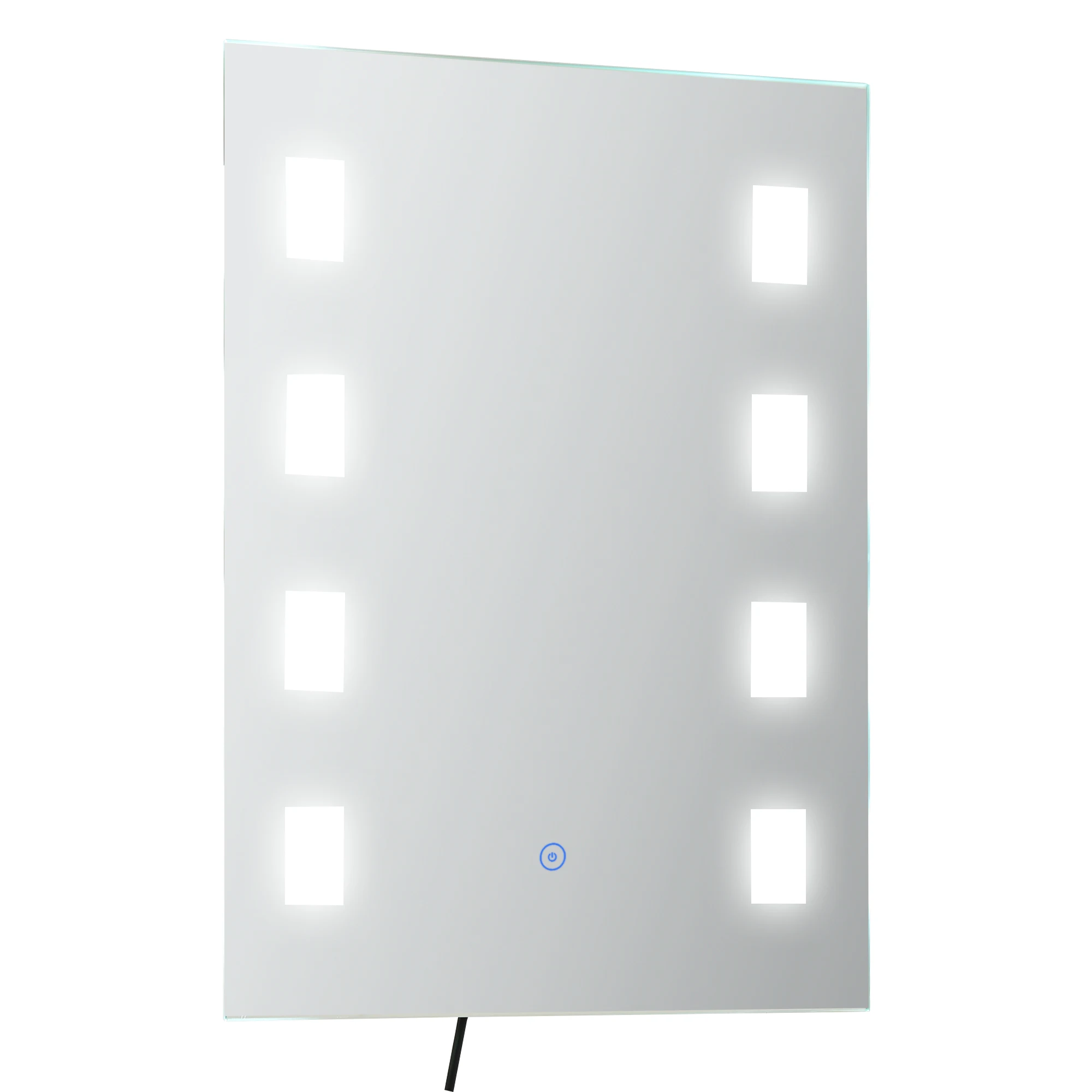 Kleankin LED bathroom mirror with anti-fog function 70x2,7x50 cm silver