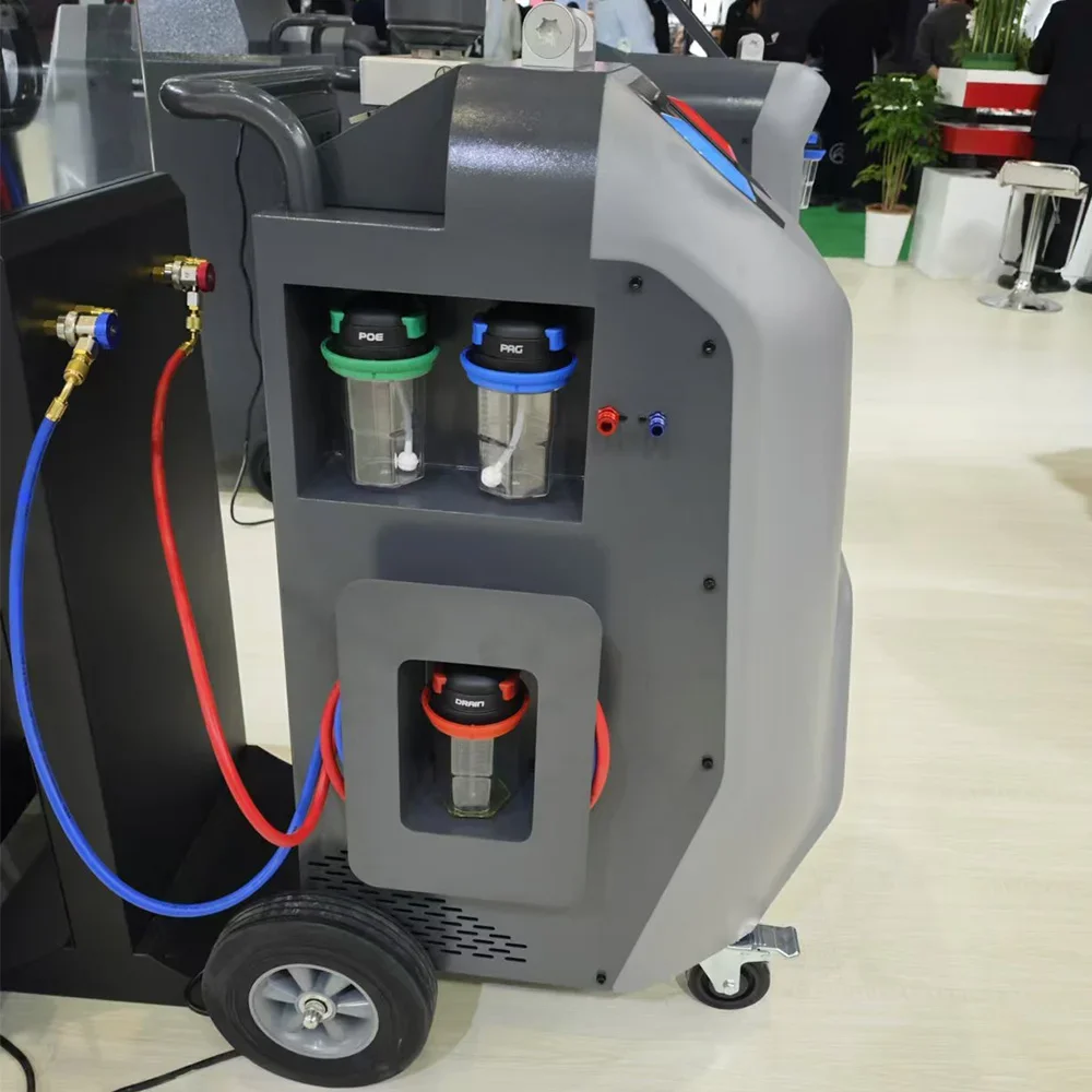 Smart Metal R134a Refrigerant Gas Charging Machine AC Flush & Air Conditioning Gas Tank Machine For Car AC Recycling