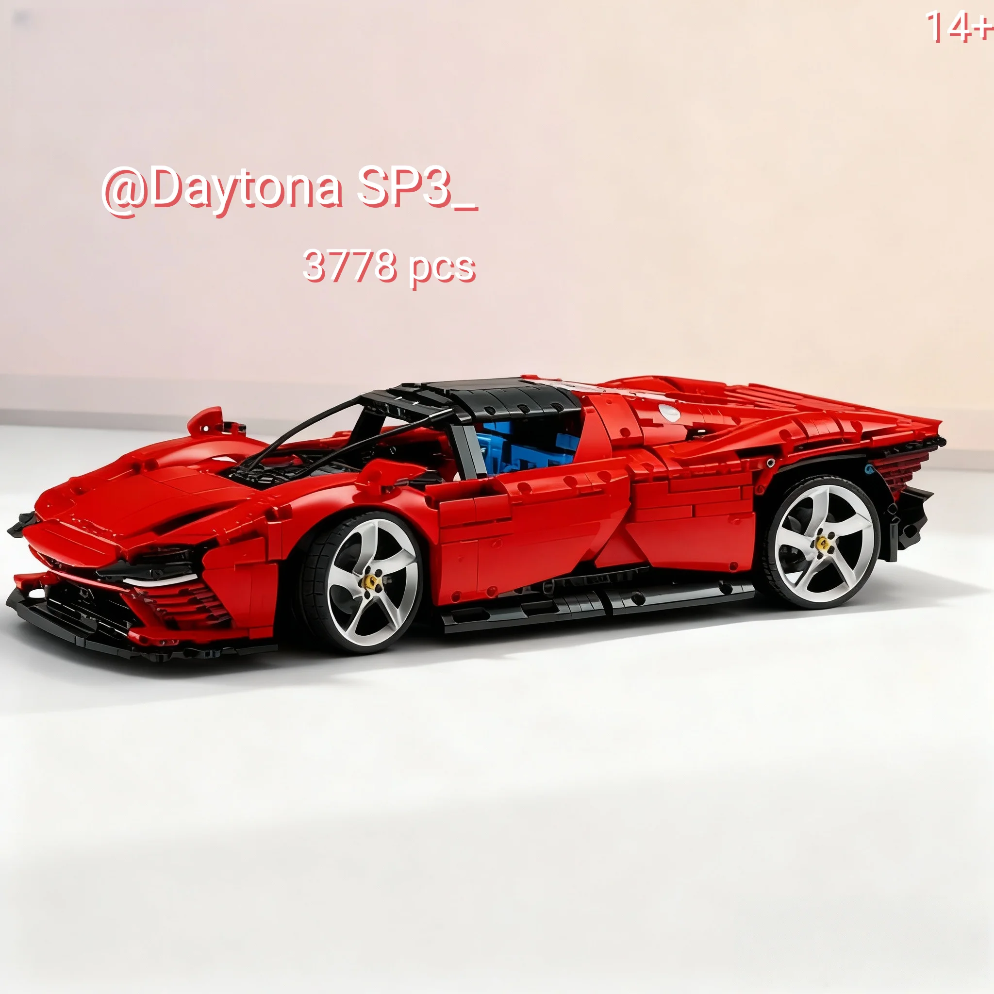 

MOC 42143 3778 PCS Technical Ferraried Daytona SP3 Racing Sport Car Building Block Model for Christmas Birthday Gifts