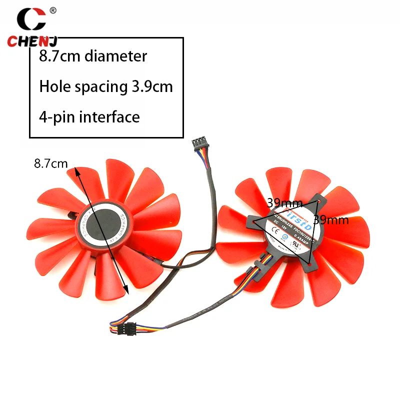 بطاقات رسومات الفيديو مروحة بديلة للتبريد ، جديدة ، قطر 87 ، من من من من من من من من من من نوع RX580 ، RX580 ، RS ، RX580 ، RS #6