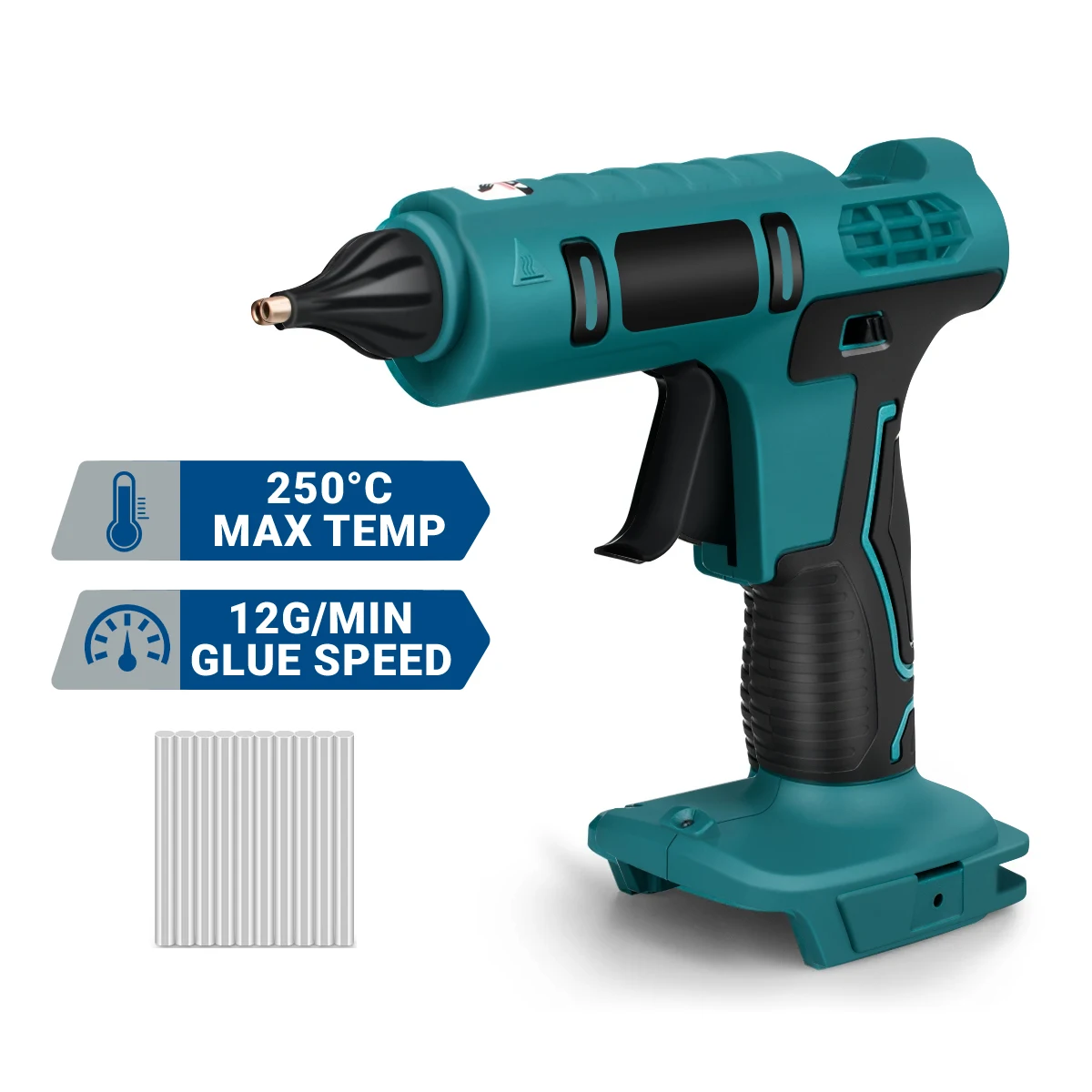 Electric Hot Melt Glue Gun with Rapid Heating Intelligent Temperature Control for DIY Crafting Works with 10PCS Glue Sticks Fit