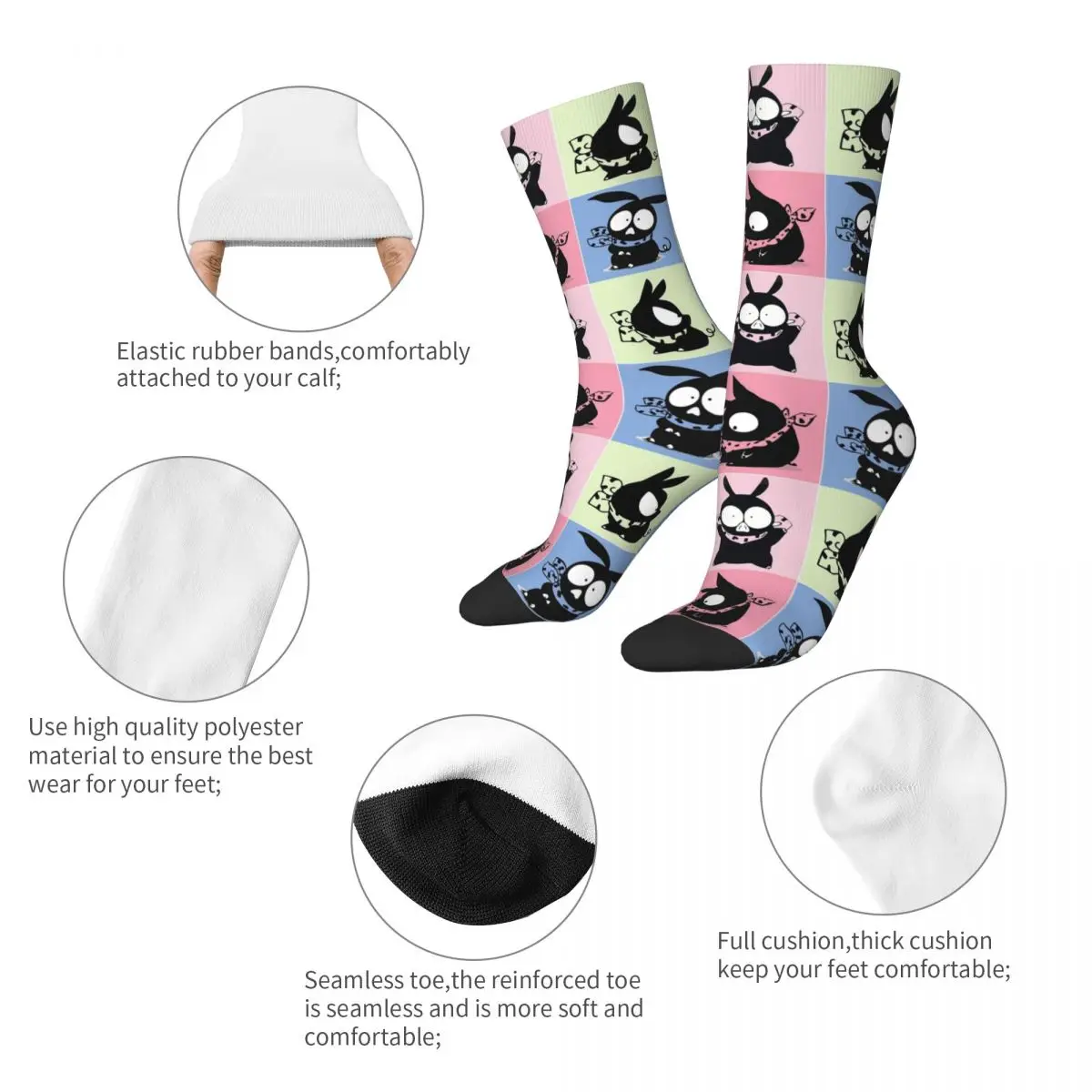 Autumn Winter Fashion Women Men Prime Series Of P-Chan Socks Ranma Anime Non-slip Skateboard Socks