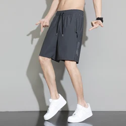 Men's Clothing 2024 Summer Trendy Sports Running Quick Drying Short Pants Male Casual Drawstring Loose Pockets Thin Beach Shorts