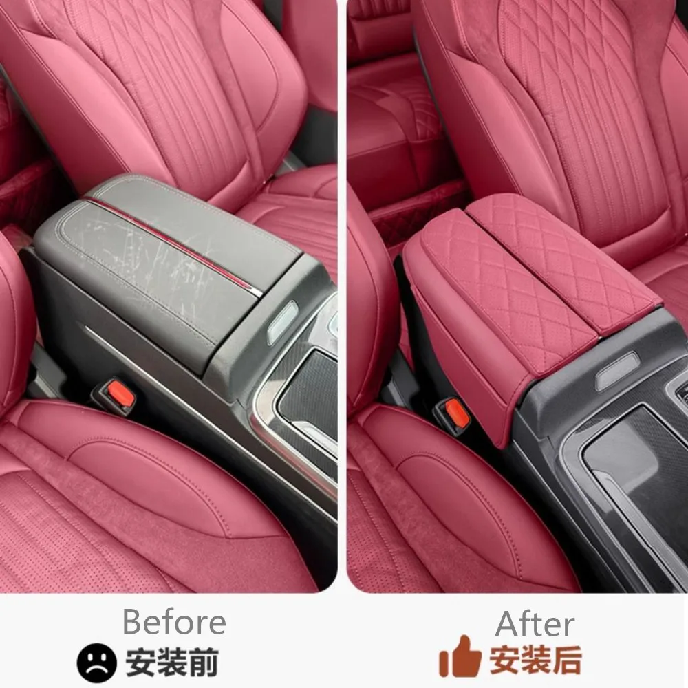 Adequado para hongqi hs5 caixa de apoio de braço capa original cor do carro almofada protetora hs5 produto especial decoração interior