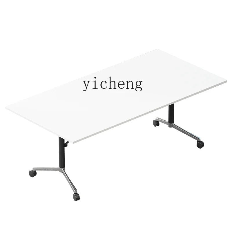 

Zws.removable folding conference table long table training table telescopic belt wheels oversized removable