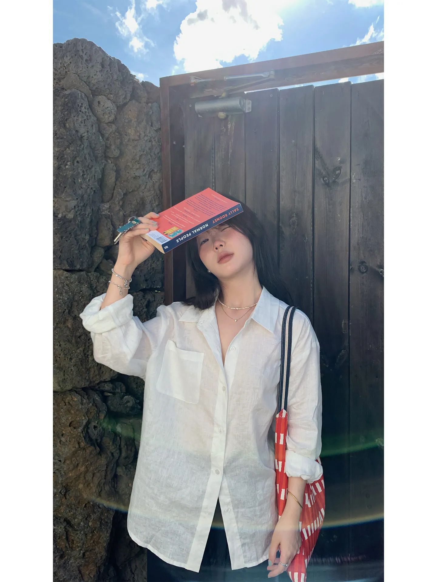 

Винтажная женская льняная рубашка свободного кроя с длинным рукавом, дышащая, белая, для повседневной носки, осенняя мода для миниатюрных женщин