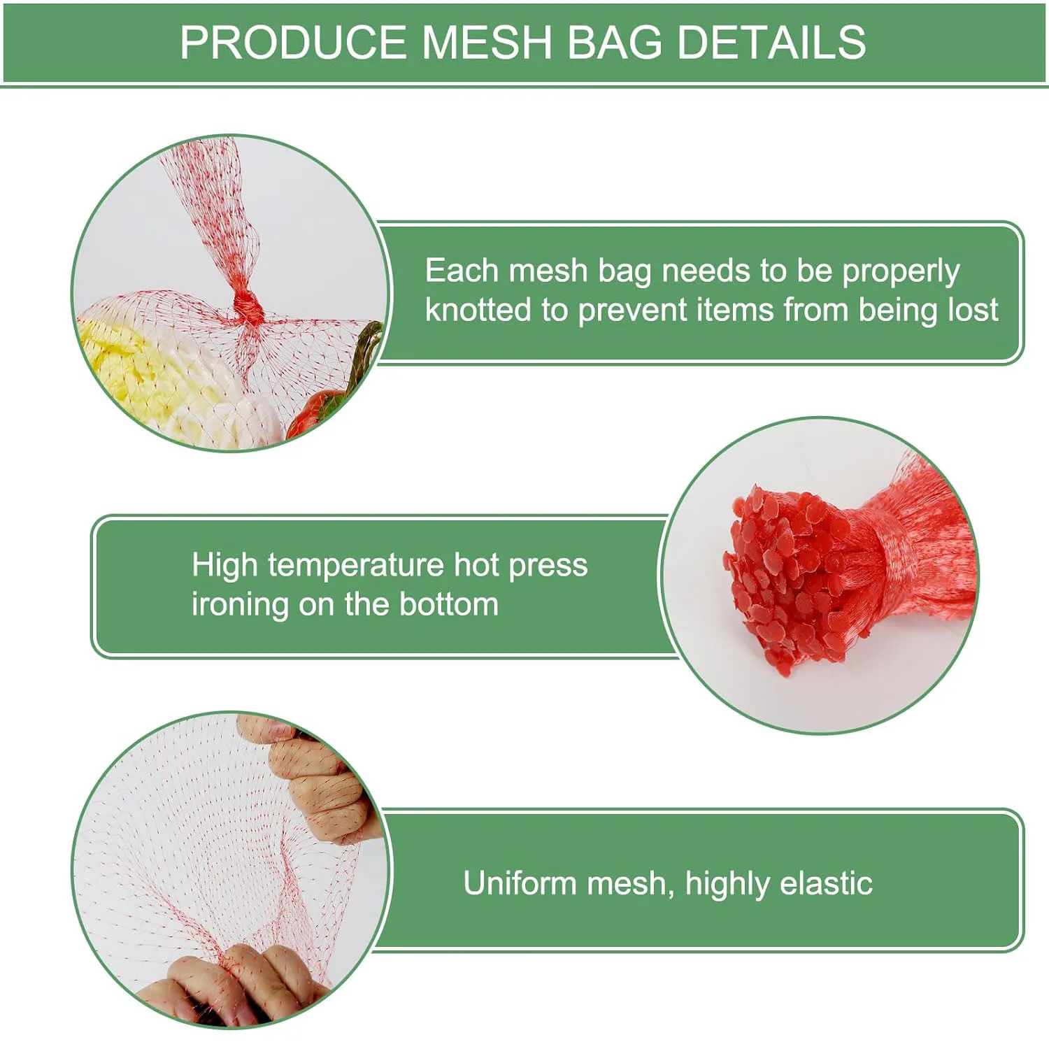 100pcs Watermelon Growing Mesh Reusable Fruit Storage Net  Protection Planting Hami Bag Melon Net