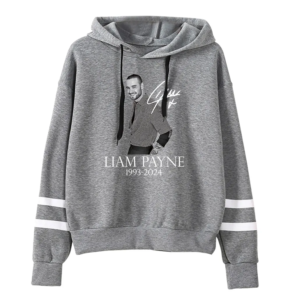 Liam Payne merch 1993-2024 Мемориальный капюшон на шнурке без карманов рэп Payne Tribute Толстовка мужской/женский пуловер в стиле хип-хоп