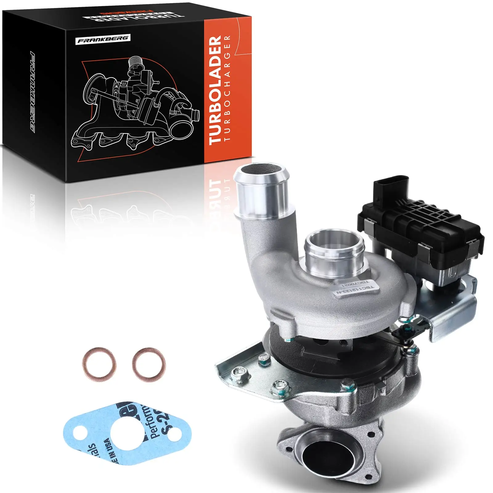 Frankberg 1x Uitlaat-turbocompressor voor Ford C-Max Focus II Saloon II Tournament Galaxy S-Max Tourneo Connect Transit 7G9Q6K682BD