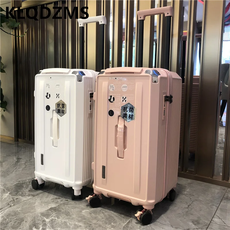 

KLQDZMS Luggage Travel Bag Ladies ABS + PC Large Capacity Trolley Case 22"26"28"30"32"34 Inch Combination Box Rolling Suitcase