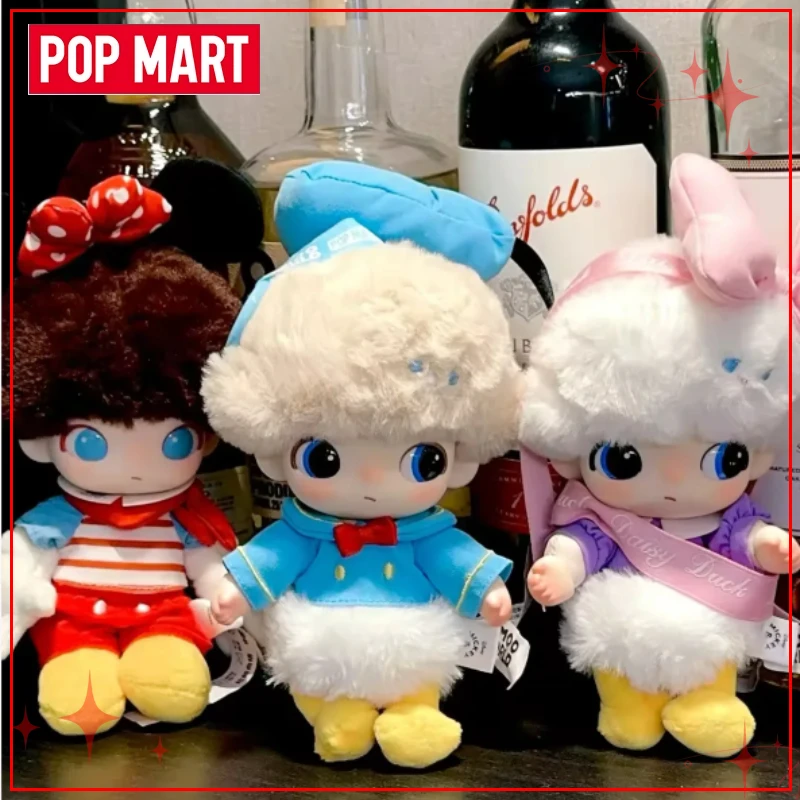 POP MART DIMOO WORLD X DISNEY 시리즈 블라인드 박스 비닐 얼굴 인형 키체인 펜던트 컬렉션 크리스마스 선물