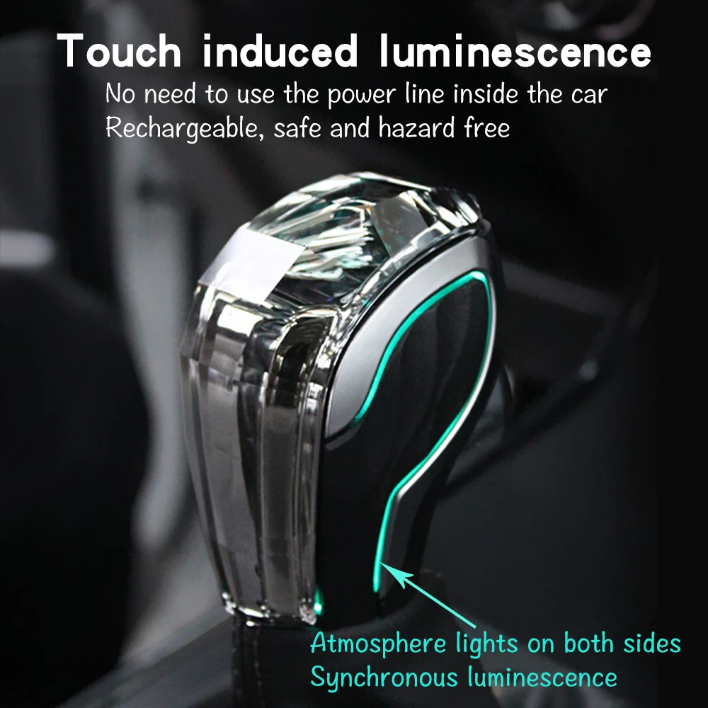 For Hyundai MISTRA LED Crystal Gear shift knob ix35 Elantra Tucson VERNA CELESTA Shift Lever For Kia K5 Luminous Gearbox Handle