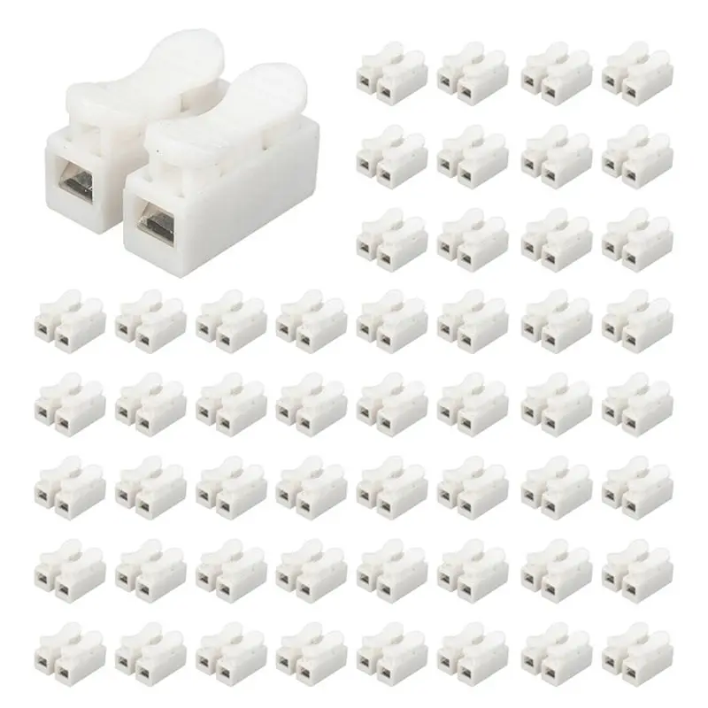 a01f-500個-プラスチック製2ピンプッシュクイックケーブルコネクタ配線端子-10a-250v