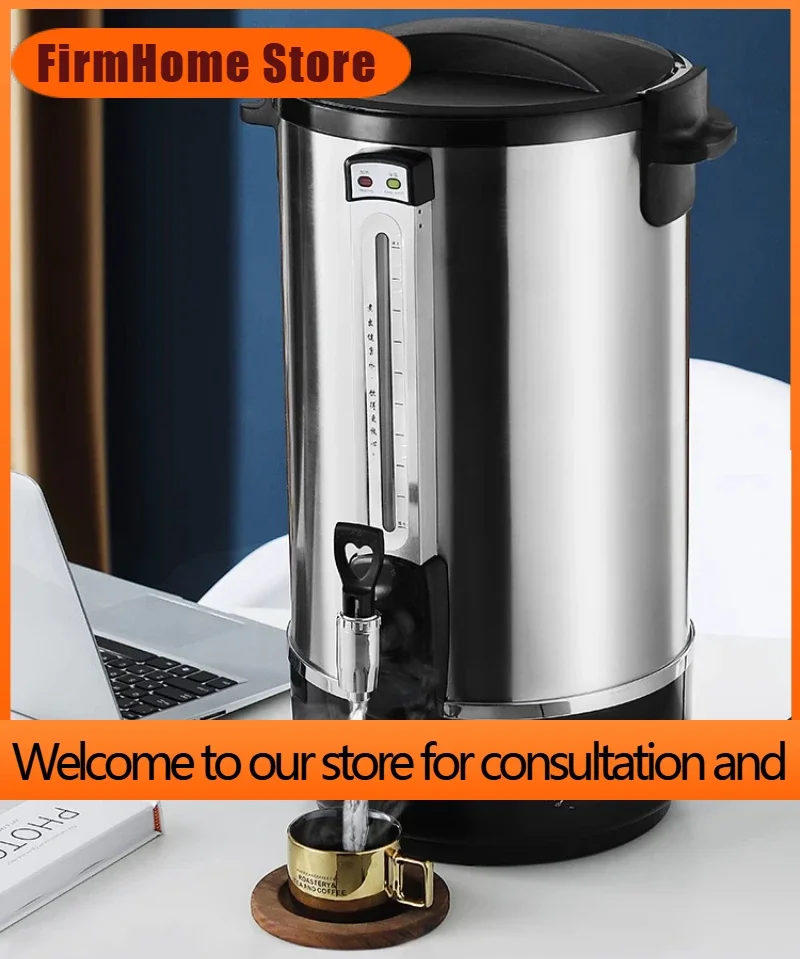 FirmHome StoreElectric Water Heating Bucket Commercial Large Capacity 304 Boiling Water Bucket Double-layer Stainless Steel Insu