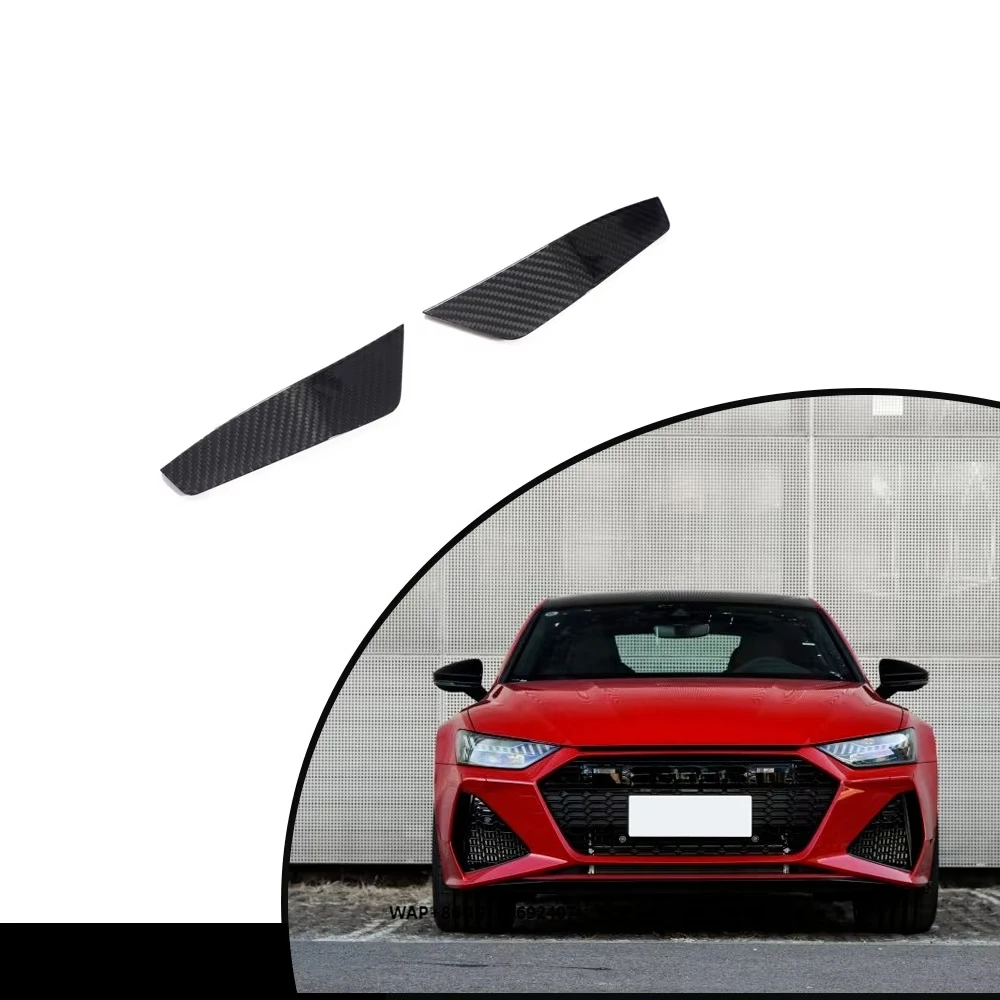

Carbon Fiber Front Bumper Fins forAudi RS7 Sportback Hatchback 4-Door 2020-2021