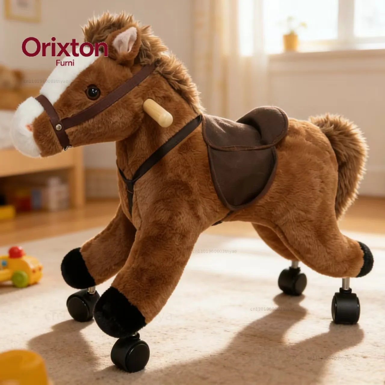 Rocking Horse Trojan Children's Rocking Horse Yoyo Car 2-in-1 Birthday Gift Toy Anti-drop Small Rocking