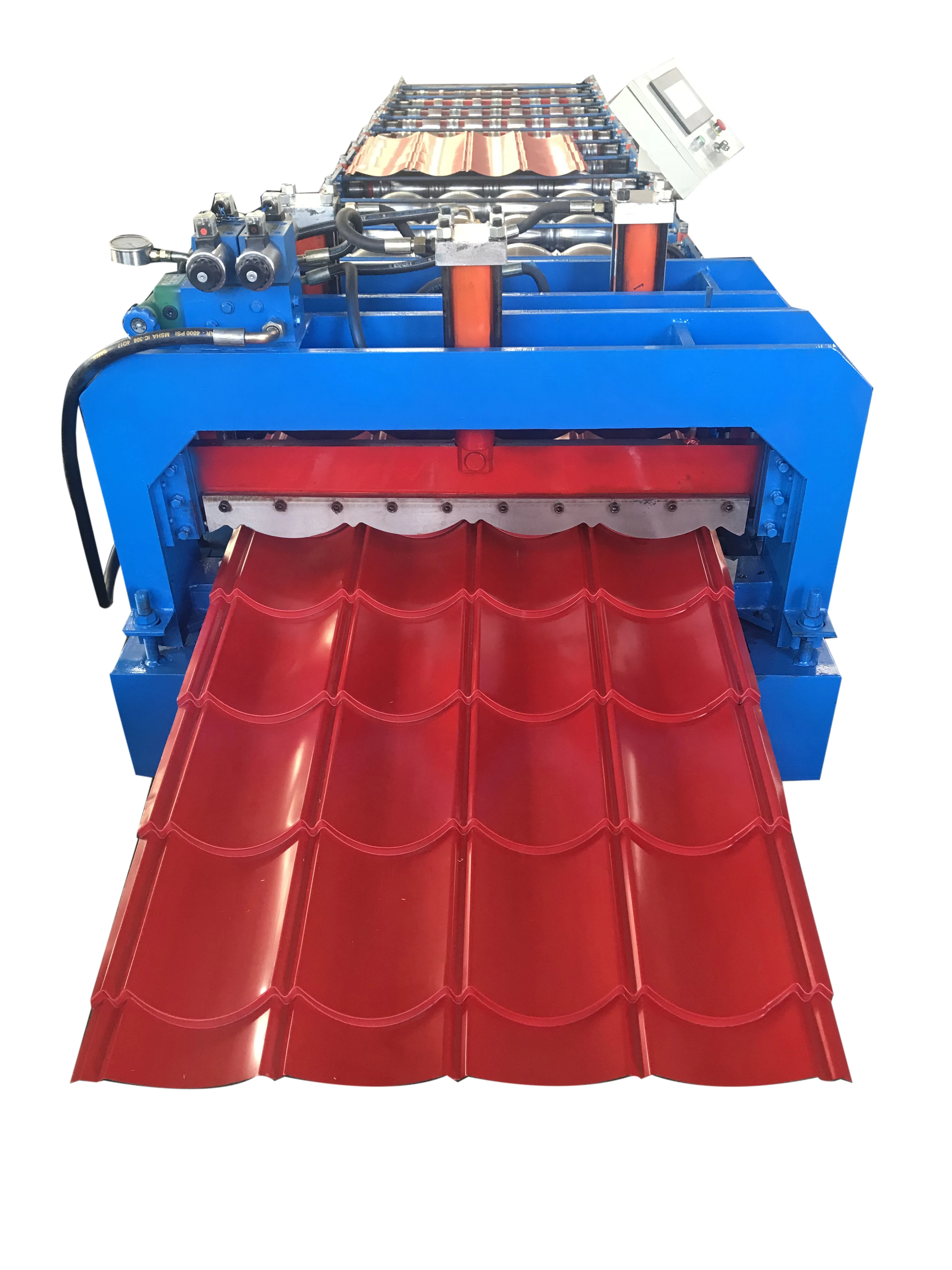 Fully Automatic Roman Style Roofing Sheet Roll Forming Machine Roman Style Glazed Metal Roof Tile Panel Roll Forming Machine